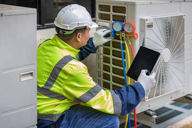 Professional Hvac Installation technician working in Bowdon, GA
